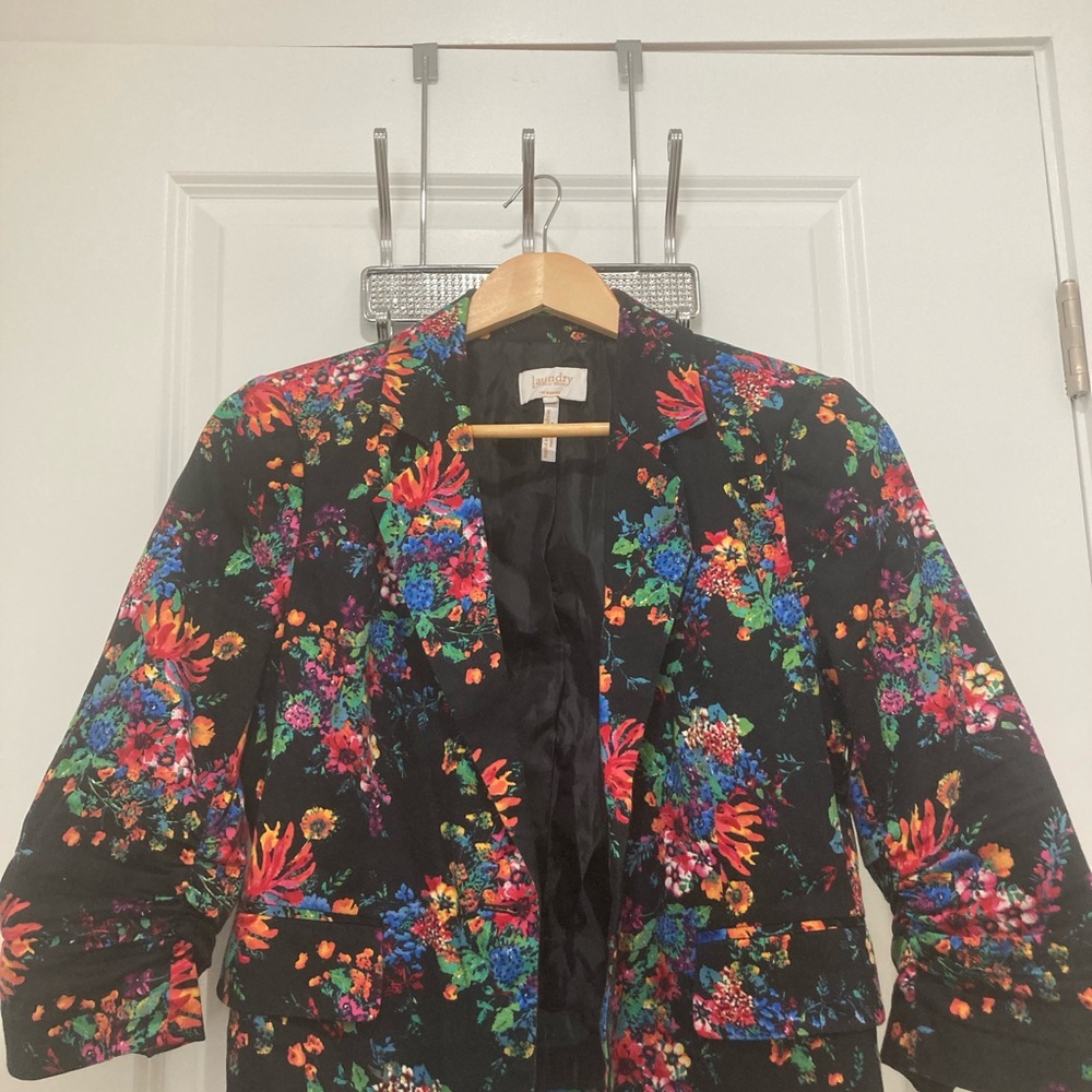 Laundry By Shelli Segal Multicolor Floral Blazer